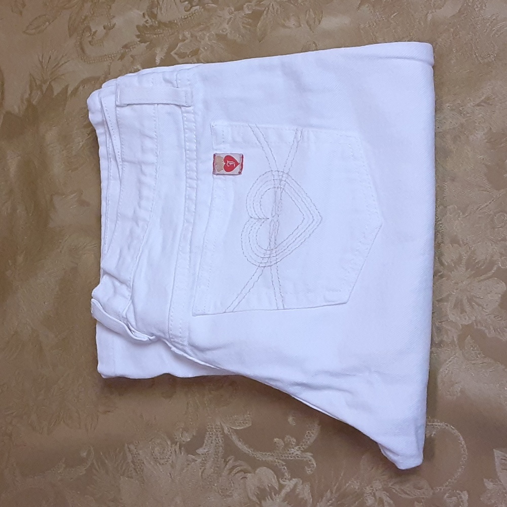 JUICY COUTURE BOOT CUT JEANS 100% COTTON Size 29 Women's WHITE  MADE IN USA